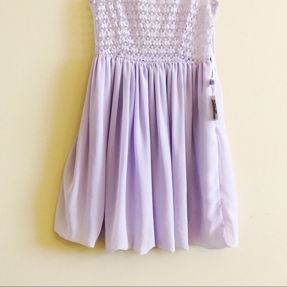 NWT American Apparel Lavender Lace Dress Chiffon S - Picture 3 of 6